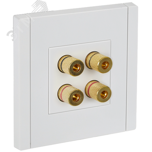 Изображение товара FORTE&PIANO Аудиорозетка 4-местная FP239 белый IEK (шт)