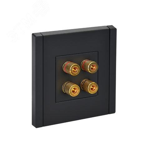 Изображение товара FORTE&PIANO Аудиорозетка 4-местная FP139 черный IEK (шт)