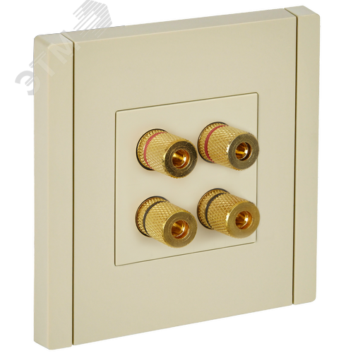 Изображение товара FORTE&PIANO Аудиорозетка 4-местная FP439 ваниль IEK (шт)