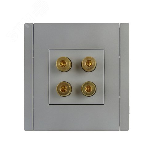 FORTE&PIANO Аудиорозетка 4-местная FP539 сталь IEK - фото 2