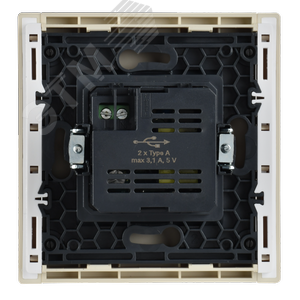 FORTE&PIANO Розетка USB A+A 3,1А FP449 ваниль IEK - фото 3