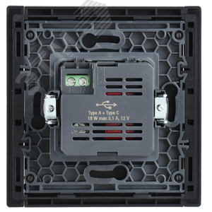 FORTE&PIANO Розетка USB A+C 18Вт FP151 черный IEK - фото 3