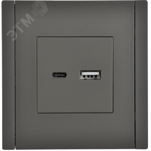FORTE&PIANO Розетка USB A+C 18Вт FP351 серый IEK - фото 2