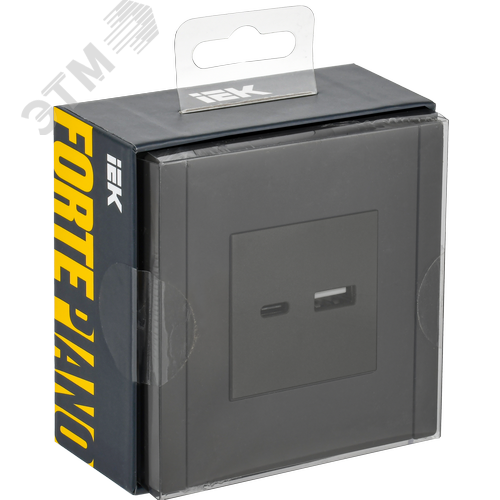 FORTE&PIANO Розетка USB A+C 18Вт FP351 серый IEK - фото 6