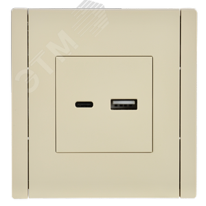 Изображение товара FORTE&PIANO Розетка USB A+C 18Вт FP451 ваниль IEK (шт)