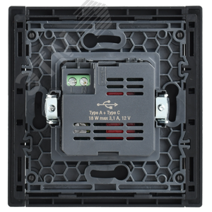 FORTE&PIANO Розетка USB A+C 18Вт FP551 сталь IEK - фото 3