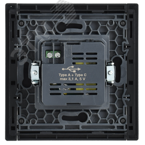 FORTE&PIANO Розетка USB A+C 3,1А FP550 сталь IEK - фото 3