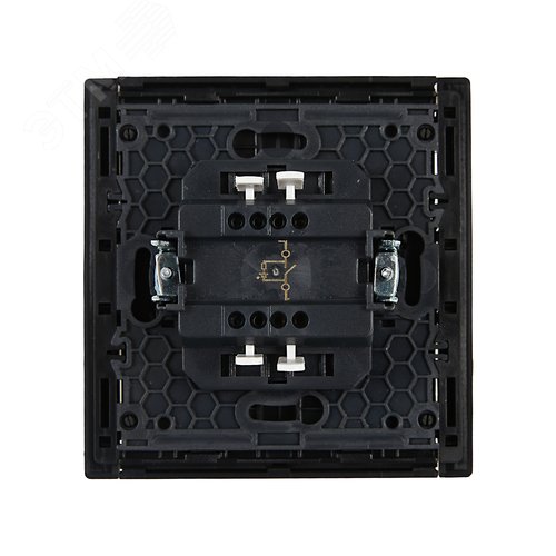 FORTE&PIANO Выключатель 1-клавишный с индикацией 10А FP102 черный IEK - фото 3