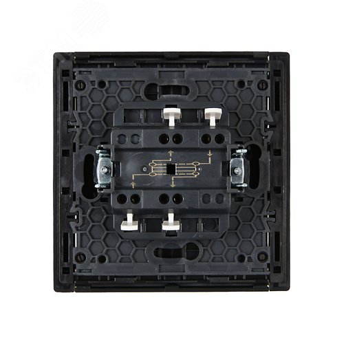 FORTE&PIANO Выключатель 1-клавишный перекрестный 10А FP112 черный IEK - фото 3