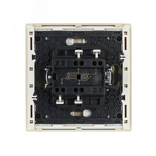 FORTE&PIANO Выключатель 1-клавишный перекрестный 10А FP412 ваниль IEK - фото 3