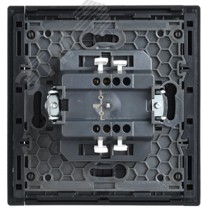 FORTE&PIANO Выключатель 1-клавишный самовозвратный 10А FP110 черный IEK - фото 3