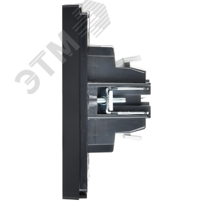 FORTE&PIANO Выключатель 1-клавишный самовозвратный 10А FP110 черный IEK - фото 5