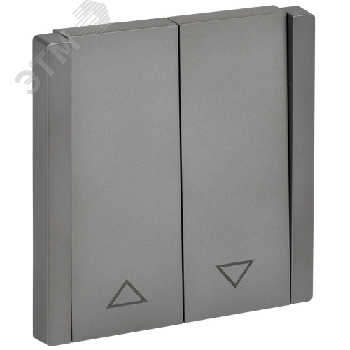 Изображение товара FORTE&PIANO Выключатель жалюзи 10А FP511 сталь IEK (шт)