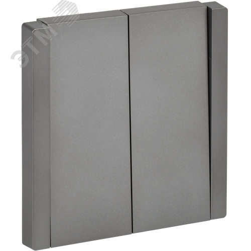 Изображение товара FORTE&PIANO Выключатель 2-клавишный 10А FP505 сталь IEK (шт)