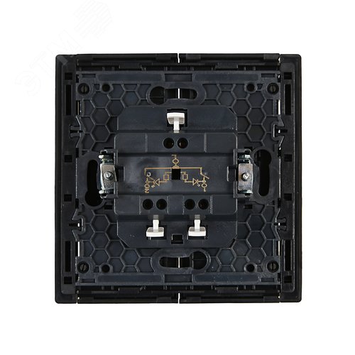 FORTE&PIANO Выключатель 2-клавишный с индикацией 10А FP106 черный IEK - фото 3