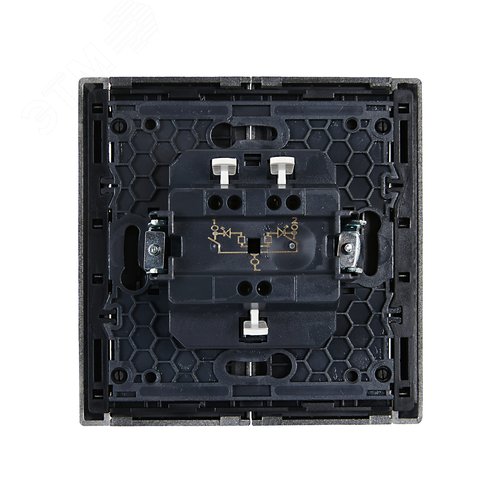 FORTE&PIANO Выключатель 2-клавишный с индикацией 10А FP506 сталь IEK - фото 3