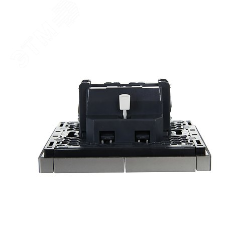 FORTE&PIANO Выключатель 2-клавишный с индикацией 10А FP506 сталь IEK - фото 5