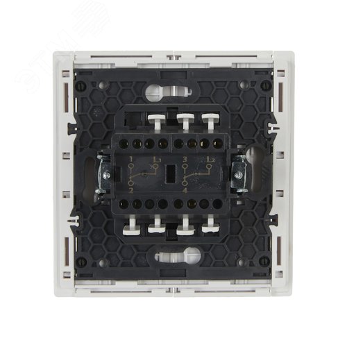 FORTE&PIANO Выключатель 2-клавишный проходной 10А FP207 белый IEK - фото 3