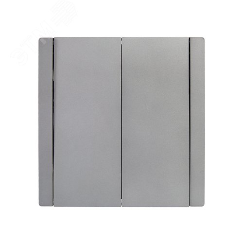 FORTE&PIANO Выключатель 2-клавишный проходной 10А FP507 сталь IEK - фото 2