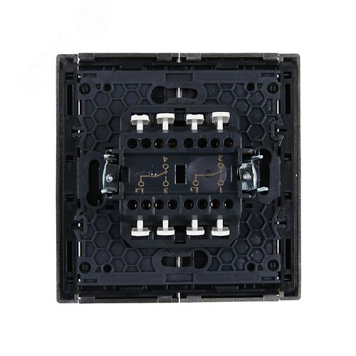 FORTE&PIANO Выключатель 2-клавишный проходной 10А FP507 сталь IEK - фото 3