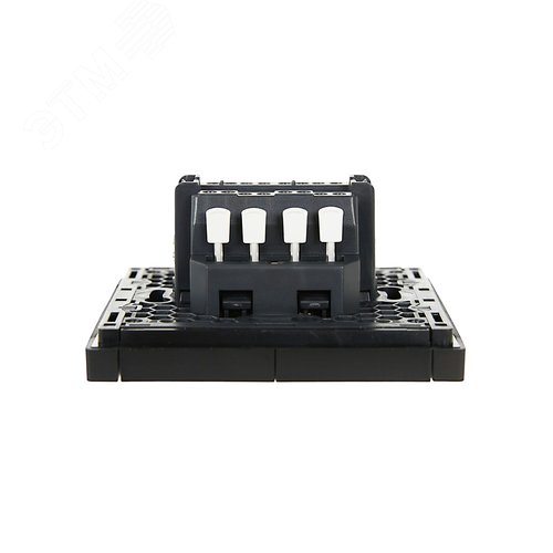 FORTE&PIANO Выключатель 2-клавишный проходной с индикацией 10А FP108 черный IEK - фото 5