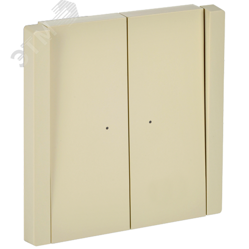 FORTE&PIANO Выключатель 2-клавишный проходной с индикацией 10А FP408 ваниль IEK - фото 1