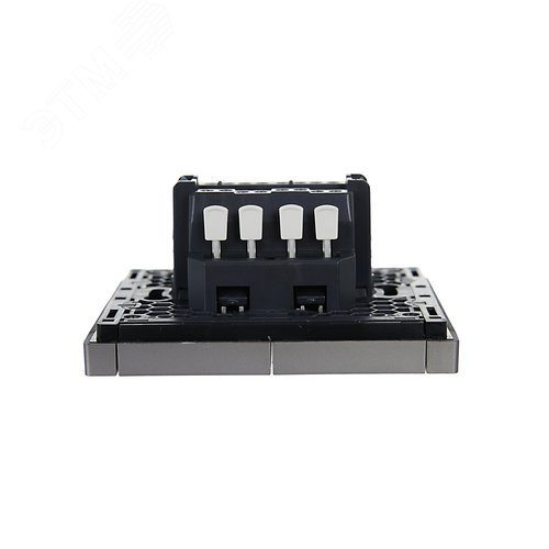 FORTE&PIANO Выключатель 2-клавишный проходной с индикацией 10А FP508 сталь IEK - фото 5