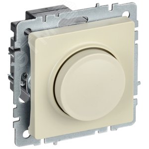 Изображение товара BRITE Светорегулятор поворотно-нажимной 600Вт СС10-1-0-БрКр бежевый (шт)