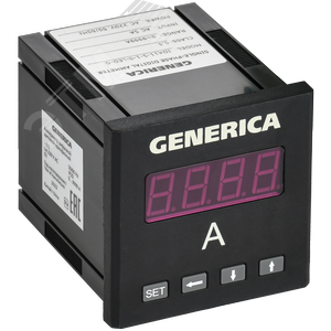 Амперметр цифровой щитовой однофазный 72х72 мм LED GENERICA - фото 1