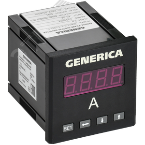 Изображение товара Амперметр цифровой щитовой однофазный DO RS-485 72х72 мм LED GENERICA (шт)