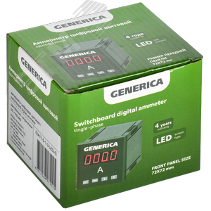 Амперметр цифровой щитовой однофазный DO RS-485 72х72 мм LED GENERICA - фото 2
