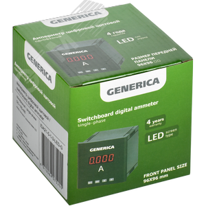 Амперметр цифровой щитовой однофазный DO RS-485 96х96 мм LED GENERICA - фото 2
