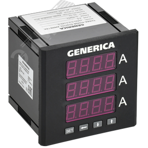 Изображение товара Амперметр цифровой щитовой трехфазный DO RS-485 96х96 мм LED GENERICA (шт)