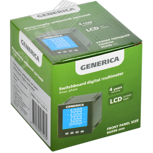 Мультиметр цифровой щитовой трехфазный RS-485 96х96мм LCD GENERICA IDM21-5-3-1-LCD-G IEK - 2