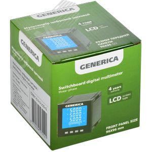 Мультиметр цифровой щитовой трехфазный DO RS-485 96х96мм LCD GENERICA IDM21-5-3-3-LCD-G IEK - 2