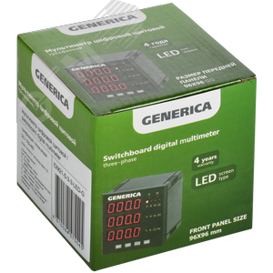 Мультиметр цифровой щитовой трехфазный DO RS-485 96х96мм LED GENERICA IDM21-5-3-3-LED-G IEK - 2
