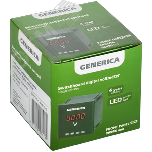 Вольтметр цифровой щитовой однофазный DO RS-485 96х96мм LED GENERICA - фото 2