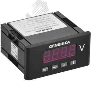 Вольтметр цифровой щитовой однофазный 48х96мм LED GENERICA - фото 1