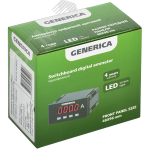 Вольтметр цифровой щитовой однофазный 48х96мм LED GENERICA - фото 2