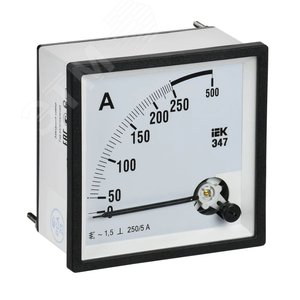 Изображение товара Амперметр Э47 250/5А класс точности 1,5 96х96 мм (шт)
