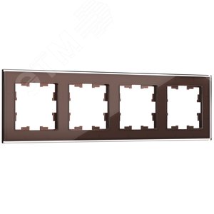 Изображение товара BRITE Рамка 4 поста РУ-4-2-БрТБ стекло бронза (шт)