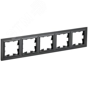 BRITE Рамка 5 постов РУ-5-БрЧ черный - фото 1