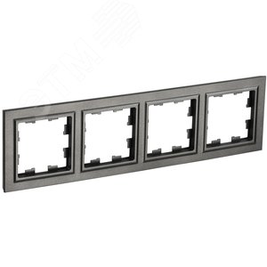 BRITE Рамка 4 поста РУ-4-БрТБ темная бронза - фото 1