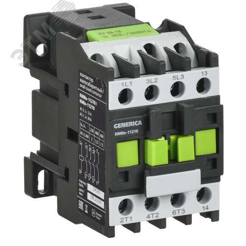 Изображение товара Контактор КМИе-11210 12А 230В/АС3 1NО GENERICA (шт)