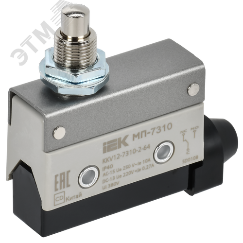 Микропереключатель концевой МП-7310 толкатель с резьбовым соединением IP40 - фото 1