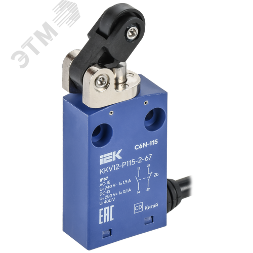 Выключатель концевой C6N-115 толкатель с рычажным роликом левый IP67 - фото 1