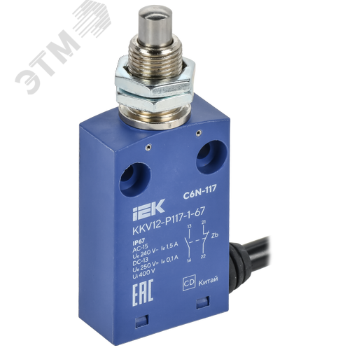 Выключатель концевой C6N-117 толкатель с резьбовым соединением IP67 - фото 1