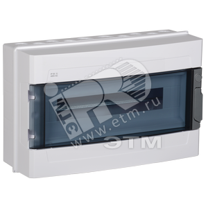 Щит распределительный навесной ЩРн-П-18 IP55 пластиковый белый прозрачная дверь КМПн 2/18