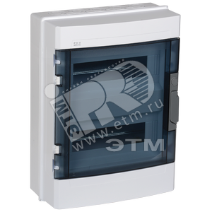 Щит распределительный навесной ЩРн-П-24 IP55 пластиковый белый прозрачная дверь КМПн 2/24