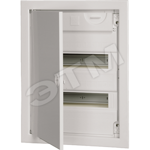 Щит распределительный встраиваемый ЩРв-П-28 пластиковый белый металлическая дверь 28 модулей КМПв4/28 MKP54-V-28-30-01 IEK